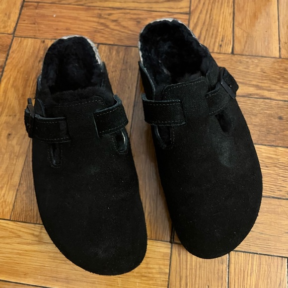Birkenstock Shoes - Birkenstock Boston Lined Suede Clogs